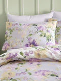 Dreams and Drapes lilac flourette duvet cover set - British product