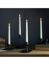 Lights4fun TruGlow Natural Flameless Taper Candles With Remote Set of 4 22cm