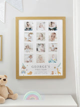 PMC Burgundy Red Personalised Animals Multi Photo Frame 38.3cm x 30.6cm