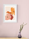 East End Prints white autumn wildflowers framed art print - British product
