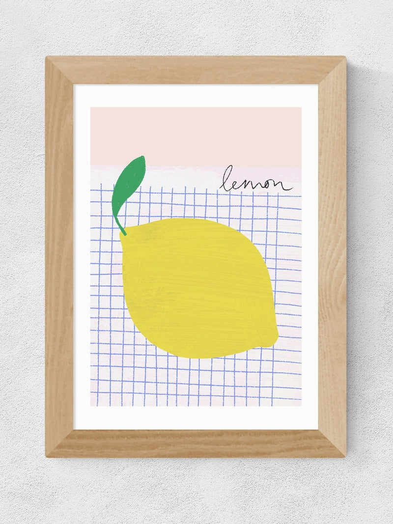 East End Prints oak big lemon framed art print - British product