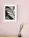 East End Prints white moody palm fronds framed art print - British product