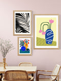East End Prints oak tulips and coffee framed art print - British product