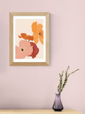 East End Prints oak autumn wildflowers framed art print - British product