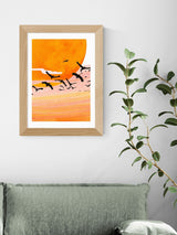 East End Prints Oak Time Flies Framed Art Print