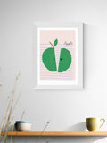 East End Prints white big green apple framed art print - British product