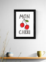 East End Prints Black Mon Cheri Framed Wall Art Print