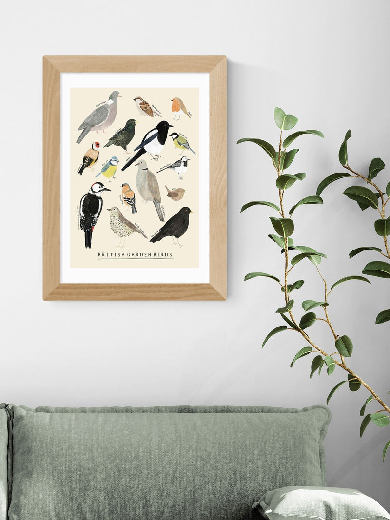 East End Prints Oak Garden Birds framed art print - British product