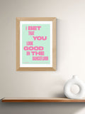 East End Prints Oak Dancefloor framed art print, imported from the UK