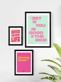 East End Prints Black Spice Up Your Life framed art print - British product