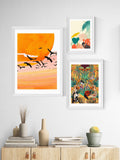 East End Prints White Time Flies framed art print (British brand)