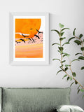East End Prints White Time Flies framed art print (British brand)