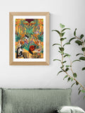 East End Prints Oak Treetop Tango Sunshine framed art print - British product