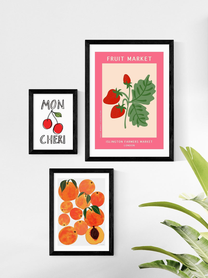 East End Prints Black Islington Farmers Market framed art print - British product