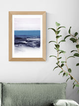 East End Prints Oak Watercolor Landscape Blue White Framed Wall Art Print