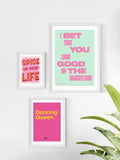 East End Prints White Dancefloor by HollieGraphik framed art print (British brand)