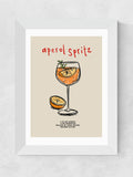 East End Prints White Aperol Spritz Ingredients Framed Art Print