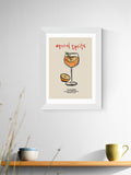East End Prints White Aperol Spritz Ingredients Framed Art Print