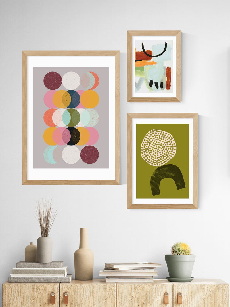 East End Prints Oak Moods and Moons framed art print - British product