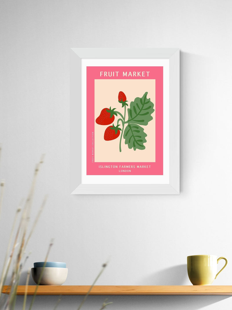 East End Prints White Islington Farmers Market framed art print - British product