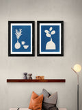 East End Prints black cyanotype still life framed art print - British product