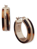 Lauren Ralph Lauren brown hoop tortoiseshell earrings, UK version