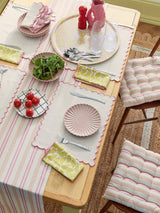 Land & Shore Multi Scallop Placemat Napkins Pair - Cotton Table Linens