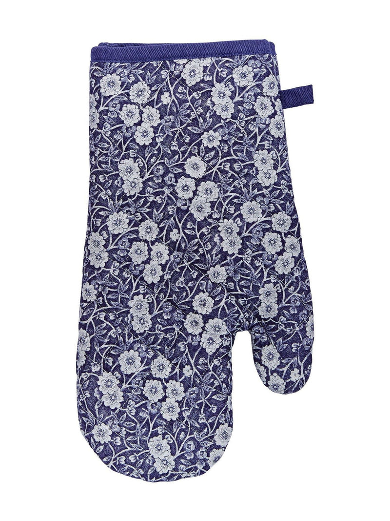 Burleigh blue calico oven glove - British product