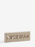 Rib word block ornament with Nice Bum slogan, imported from the UK
