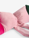 Pink/Green Christmas Velvet Bows Draught Excluder