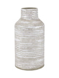 Pacific Lifestyle White Stoneware Dot Design Tall Vase