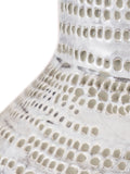 Pacific Lifestyle White Stoneware Dot Design Tall Vase