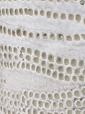 Pacific Lifestyle White Stoneware Dot Design Tall Vase