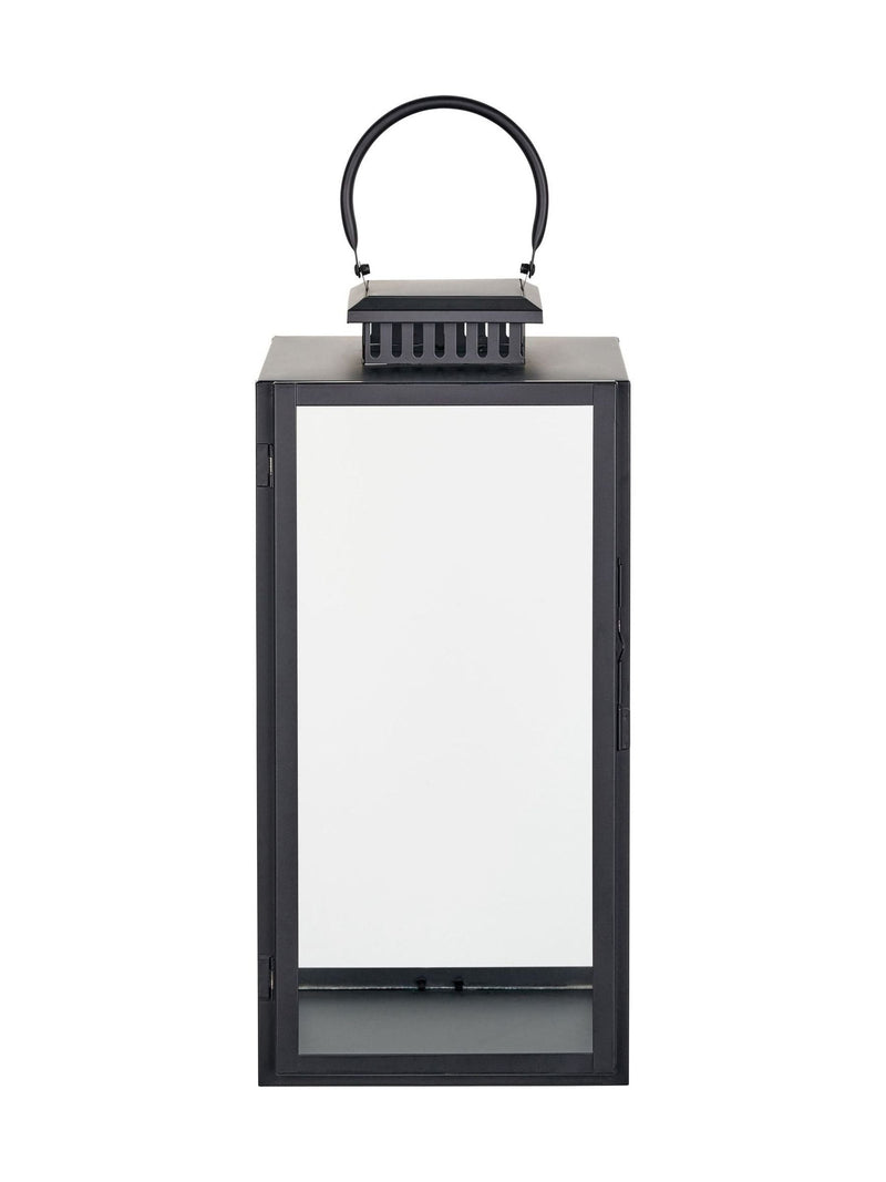 Pacific Lifestyle Black Glass Rectangular Large Lantern, imported from the UK