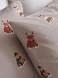 Single Christmas fitted sheet and pillowcase bedding set, imported from the UK