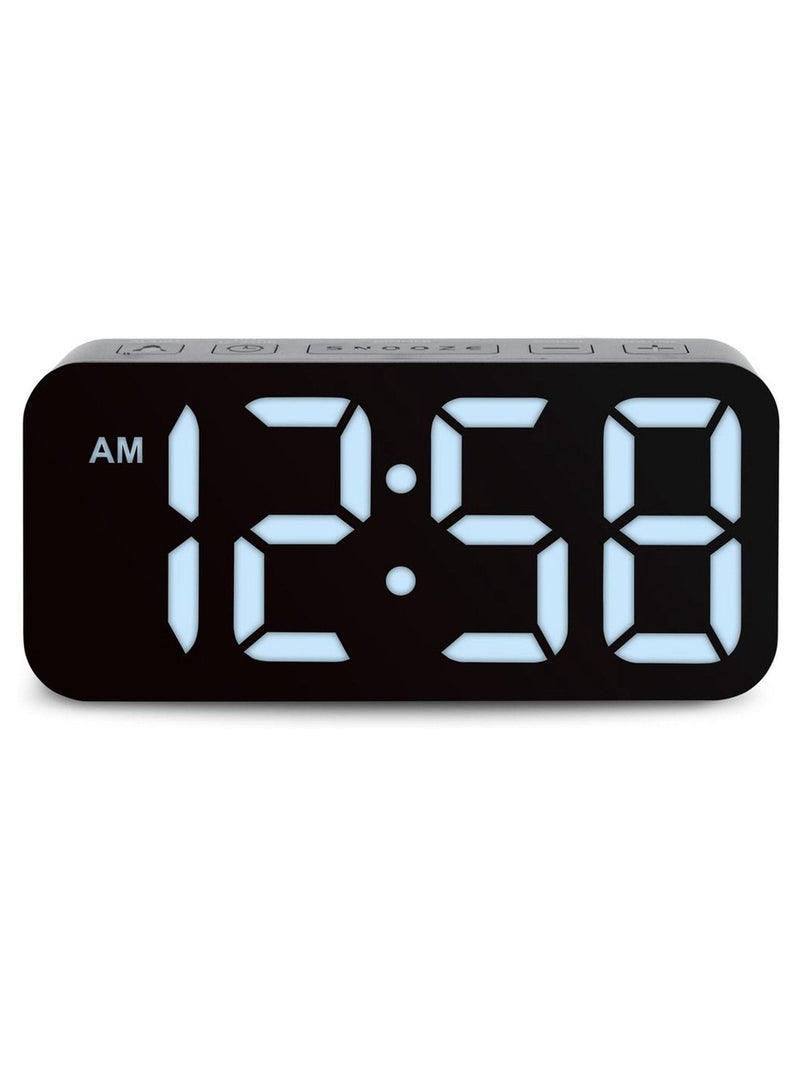 Acctim Clocks Black Ramone LED Colour Change Alarm Clock - British product