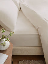 Ivory Brushed Cotton Supersoft Deep Fitted Sheet