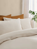 Ivory supersoft duvet cover and pillowcase set, UK version