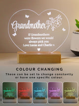 PMC Personalised Floral Heart LED Decorative Light