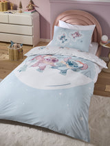 Blue Christmas Disney Lilo and Stitch Duvet Cover and Pillowcase Set