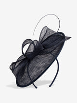 Jon Richard Blue Navy Woven Bow Fascinator Headband Accessory 59mm x 37mm