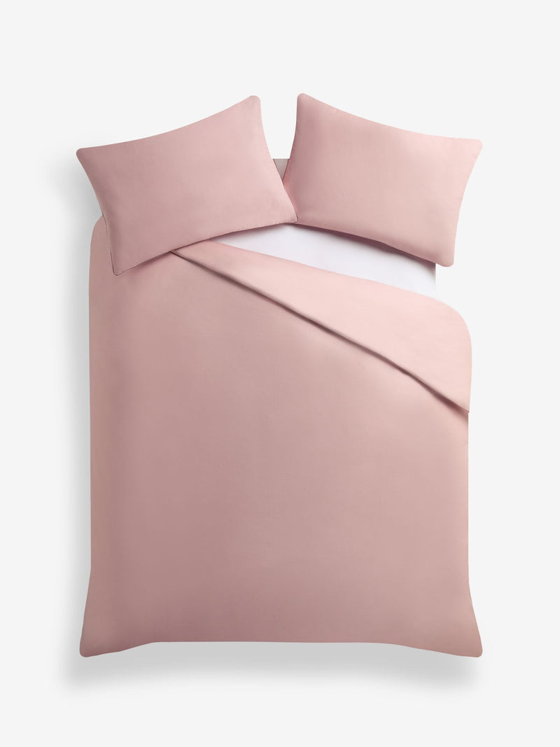 Blush pink duvet cover and pillowcase set - British product