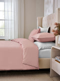 Blush pink duvet cover and pillowcase set - British product