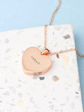 Treat Republic personalised heart photo locket with 2cm x 2cm pendant, imported from the UK