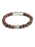 Treat Republic Mens Personalised Wooden Buddha Bracelet