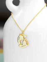 Treat Republic Baby Personalised Feet Necklace Personalised Keepsake