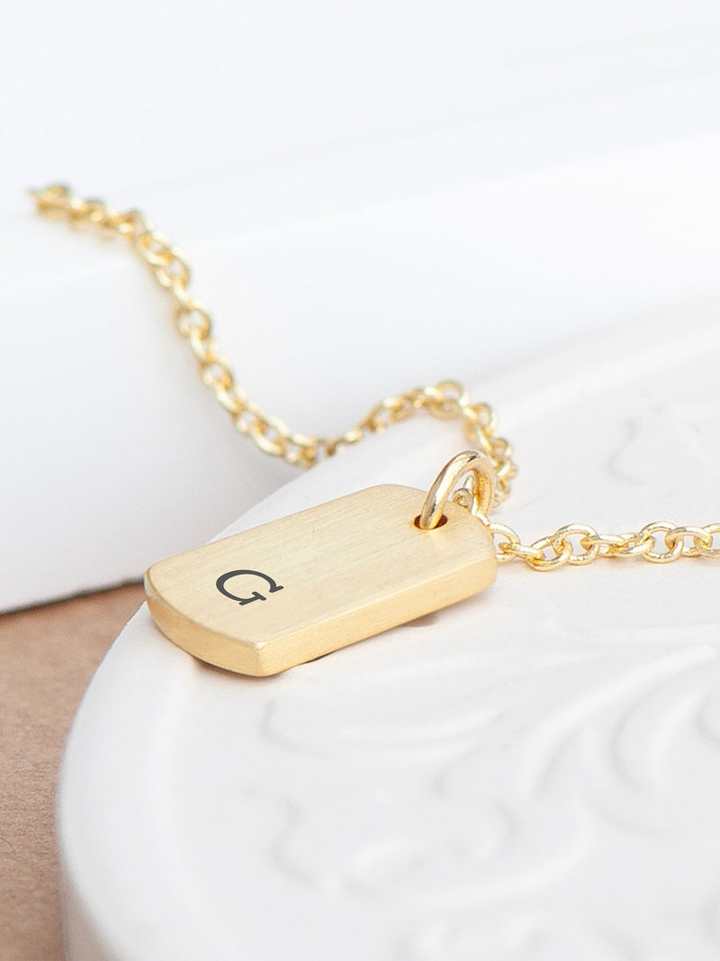 Treat Republic monogrammed tag necklace chain length 41-46cm (British brand)