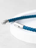 Treat Republic Mens Personalised Infinity Capsule Leather Bracelet