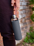 Black & Blum Slate glass water bottle 600ml - British product