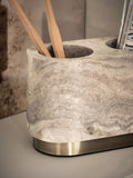 N. Premium grey marble toothbrush tidy, UK version